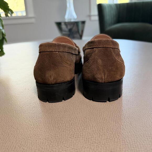 J.Crew Winona Penny Loafers Suede Leather Brown Size 7 - Picture 3 of 9